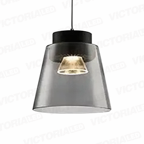 LAMPARA DECORATIVA DE TECHO 1*E27 METAL SMOKE GRAY