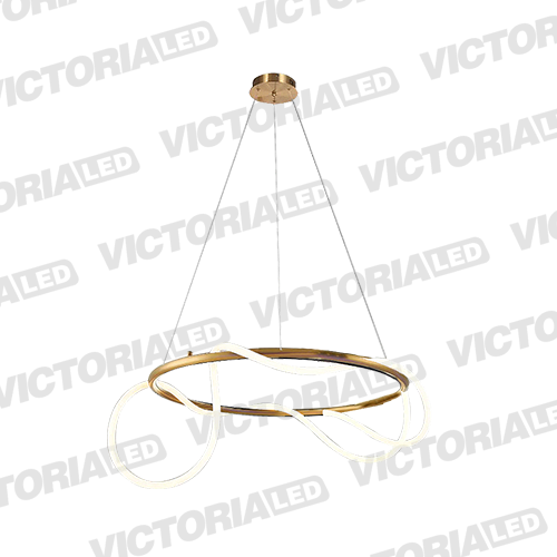 LAMPARA DECORATIVA DE TECHO LED 49W COBRE