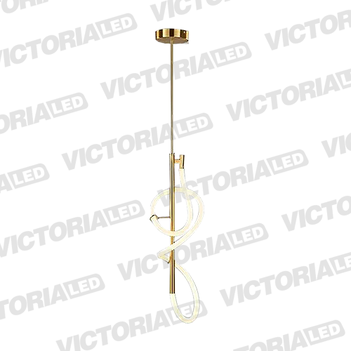 LAMPARA DECORATIVA DE TECHO LED DORADO