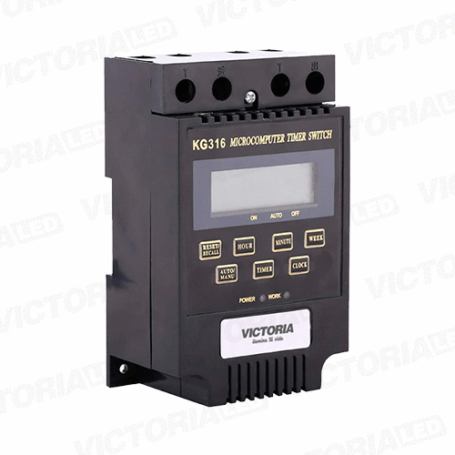 VICTORIA LED TIMER 85-264V AC 30A NEGRO 30U/C