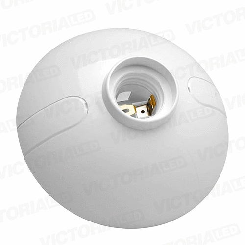 BOQUILLA PLATÓN E27 PLASTICO 125/250V 4A 150W BLANCO 10U/C