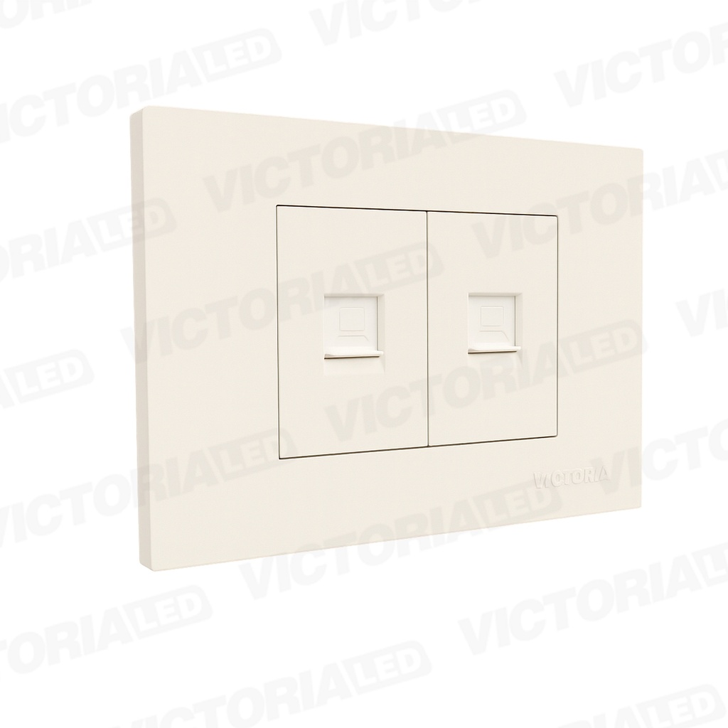 TOMA RJ45 CAT5 + CAT6 PC BLANCO 10U/C