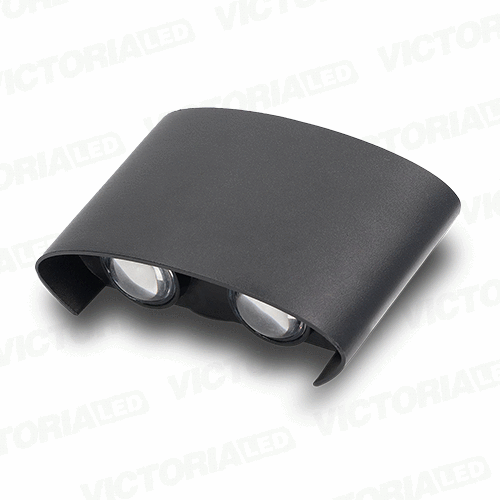 [APV03] APLIQUE DE PARED IP65 4*1W 3000K NEGRO 120*70MM AC85-265V