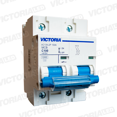 [AC10K-2P 80A] BREAKER VICTORIA LED AC 10K 2P 80A 6U/C
