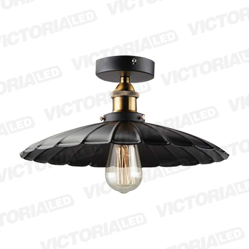 [LC-1564-NE] LAMPARA DECORATIVA DE TECHO 1*E27 METAL NEGRO