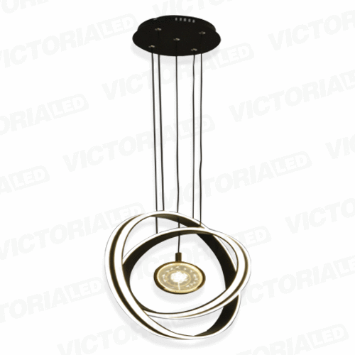 [LC-2306-29] LAMPARA DECORATIVA DE TECHO LED 53W 3000K ALUM/ACRILICO BLACK