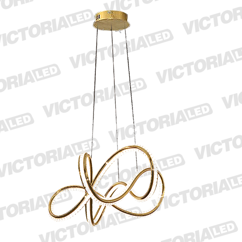 [L473-80W DORADO] LAMPARA DECORATIVA DE TECHO LED 80W DORADO