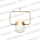 LAMPARA DECORATIVA DE TECHO LED ACRILICO DORADO