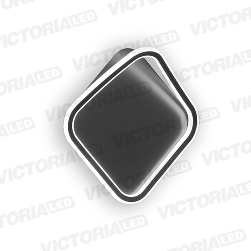 [KT-266 3K BLACK] LAMPARA DECORATIVA LED 26W 3000K METAL/SILICON BLACK