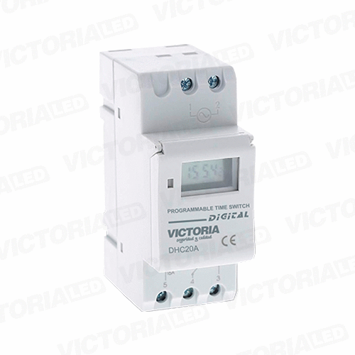 VICTORIA LED TIMER 100-240V AC 20A BLANCO 100U/C