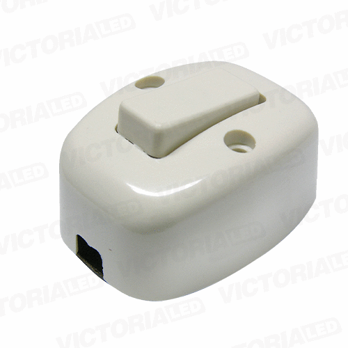 [VLIH-3B] INTERRUPTOR SIMPLE SOBREPUESTO BLANCO 10U/C