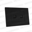 TOMA RJ45 CAT5 + CAT6 PC NEGRO 10U/C